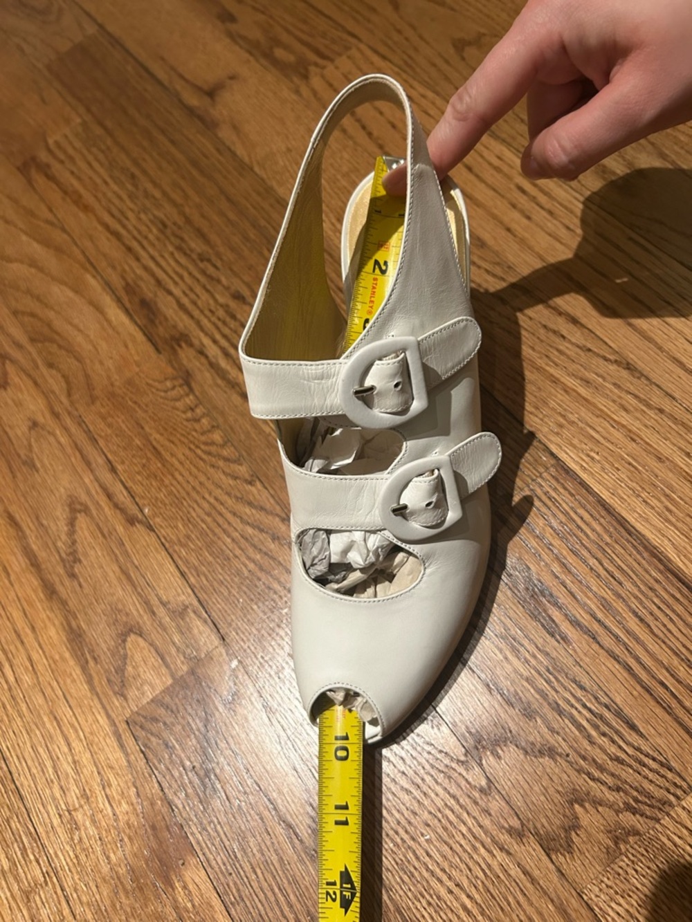 White Peep-Toe Heels - Picture 7 of 7